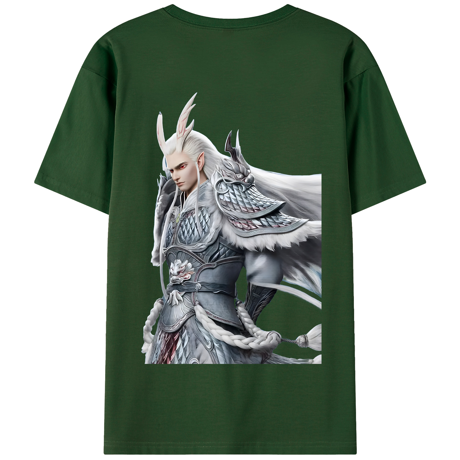 （画像用） Ne Zha 2 ナタ 魔童の大暴れ 綿100％半袖Tシャツ（背面プリント）